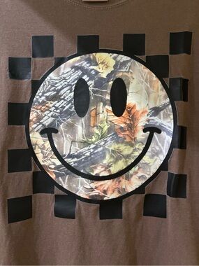 Comfort Colors Brown Graphic Tee with Black Accent